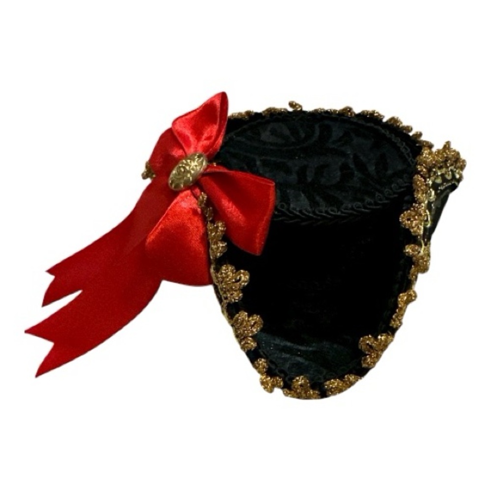 Black Mini Buccaneer Pirate Hat for Adults, Women's No Size Pirate hat costume - Picture 3 of 4